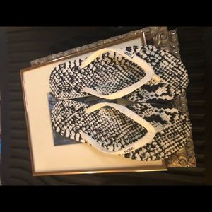 New Flojos snake print flip flops